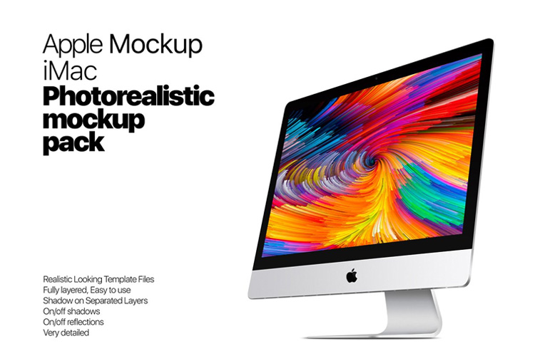 Apple iMac Realistic Mockup