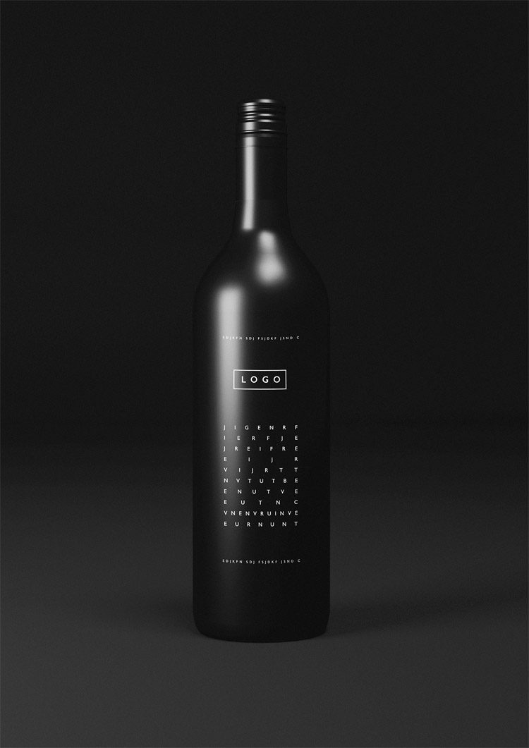 Download Free Black Wine Bottle Mockup - Find the Perfect Creative ...