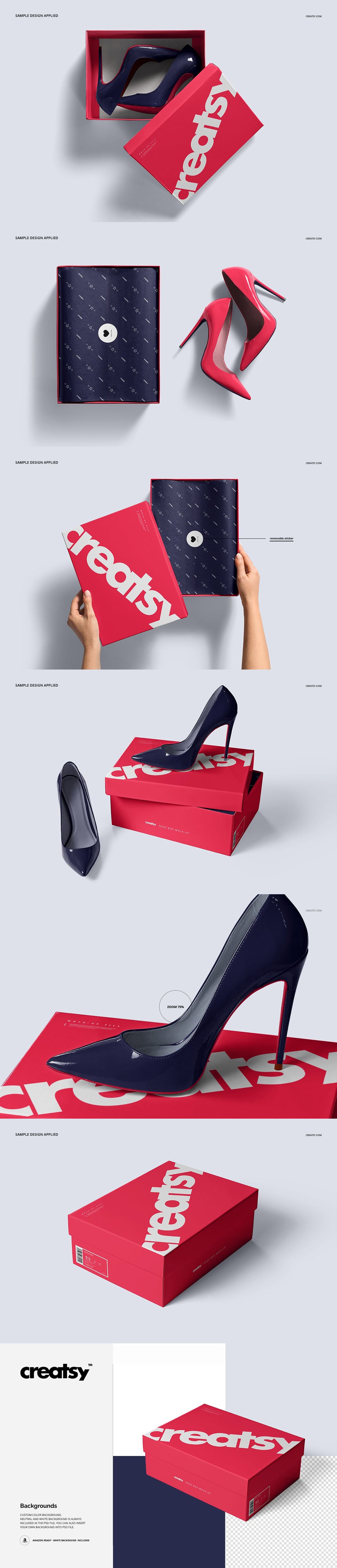 Download Shoe Box Mockup Set - Find the Perfect Creative Mockups Freebies to Showcase your Project to Life