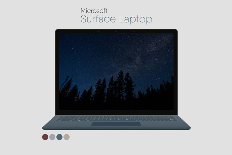 Surface Laptop 2 Mockup