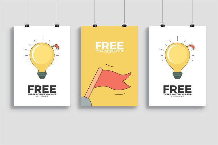 Download Free Hanging Poster Mockup Psd Find The Perfect Creative Mockups Freebies To Showcase Your Project To Life