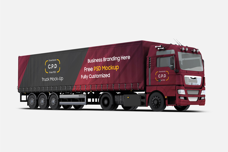 Download Free Trailer Truck Psd Mockup - Find the Perfect Creative ...