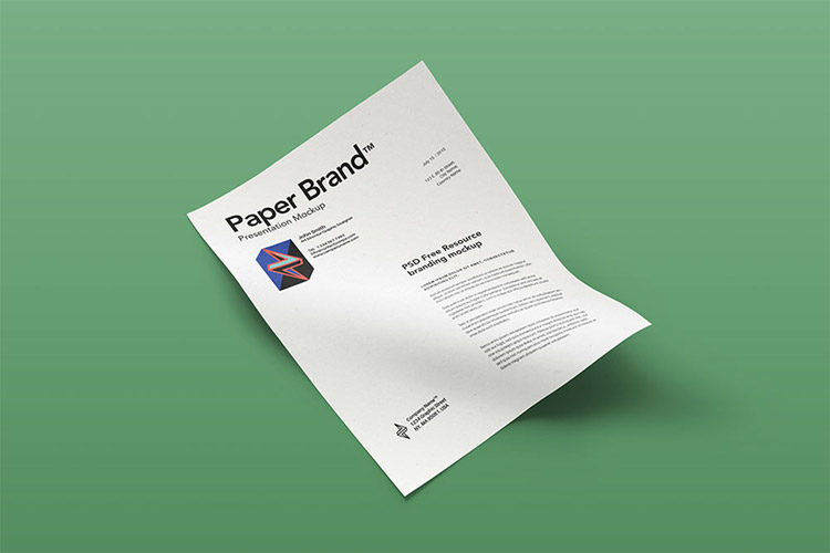 Multicolor Letterhead Mockups PSD