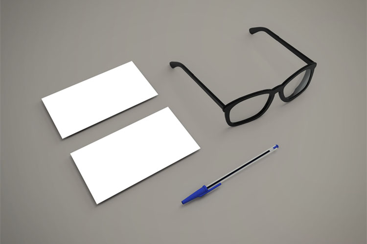 Download Free Business Cards & Reading Eyeglasses PSD Mockup - Find ...