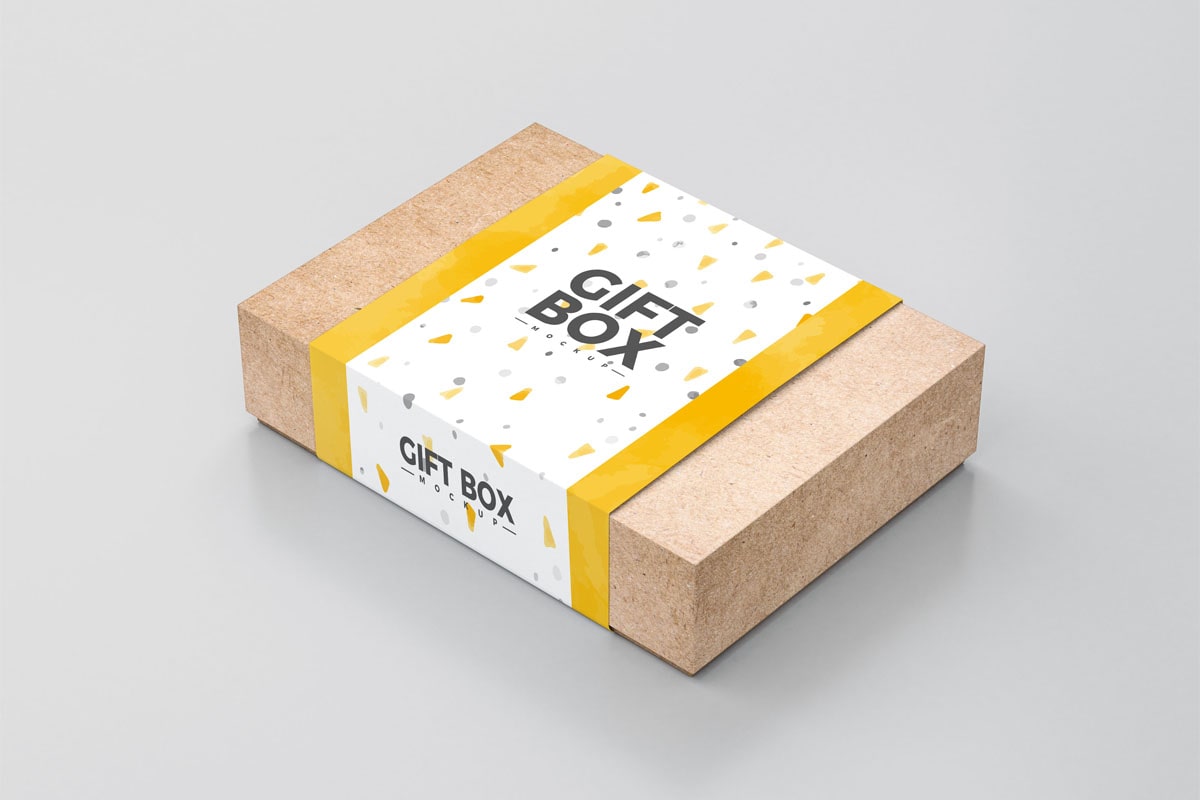 Download Free Craft Paper Gift Box Mockup - Find the Perfect Creative Mockups Freebies to Showcase your ...