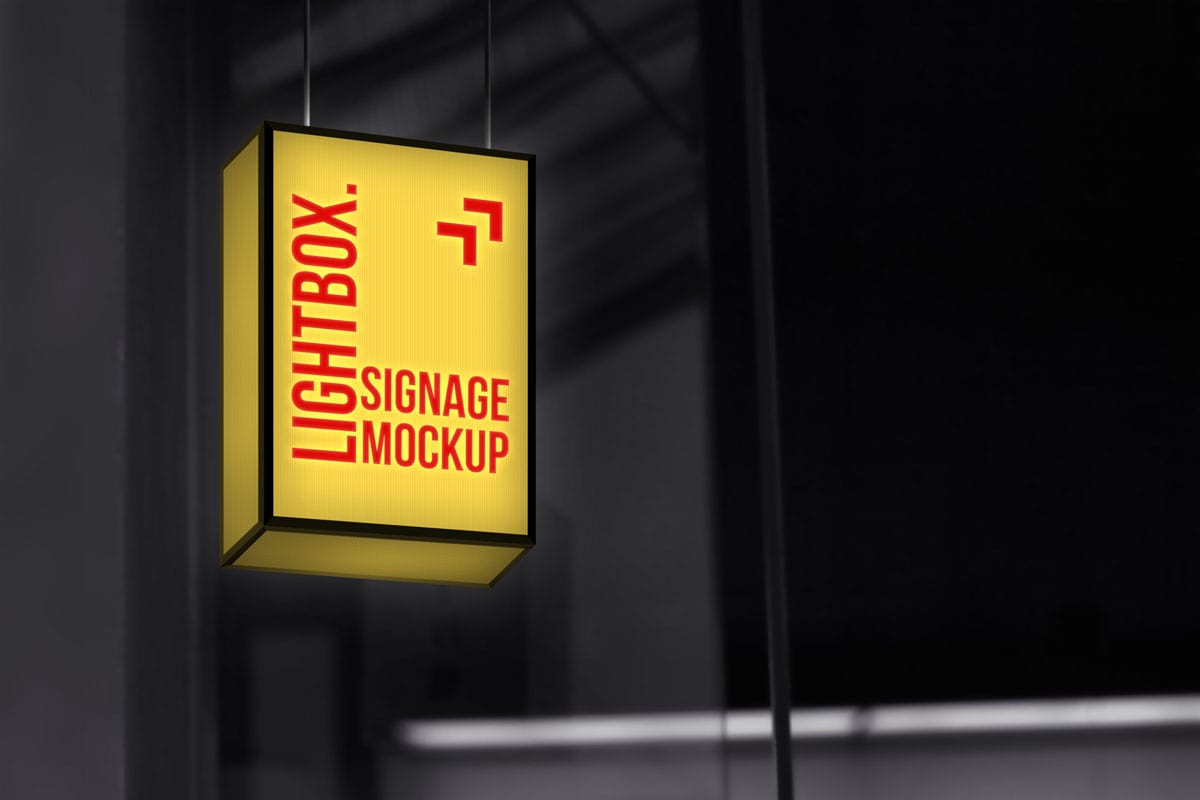 lightbox signage mockup