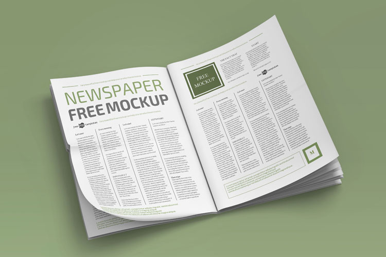 Download Free Newspaper Psd Mockup Template - Find the Perfect Creative Mockups Freebies to Showcase your ...