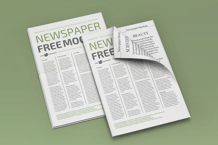 Download Free Newspaper Psd Mockup Template Find The Perfect Creative Mockups Freebies To Showcase Your Project To Life PSD Mockup Templates