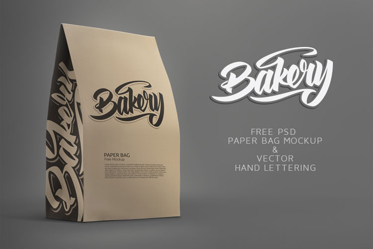 Download Free Paper Bag Mockup & Bakery Lettering - Find the ...