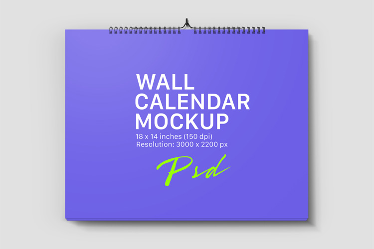 free calendar mockup