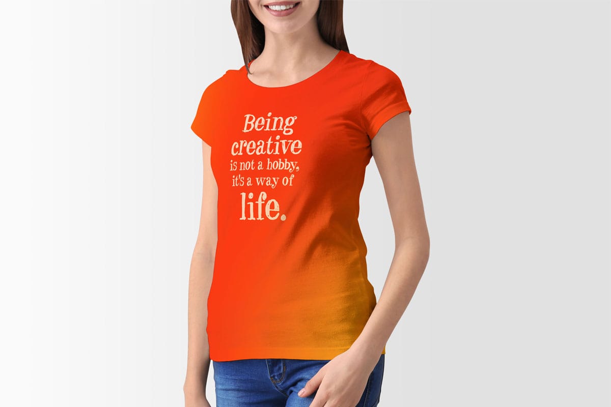 Download Free Smiling Girl T-Shirt Mockup PSD - Find the Perfect ...