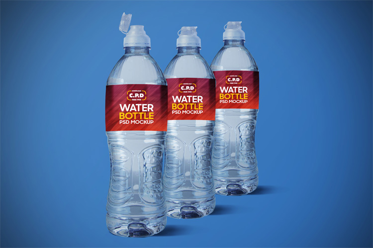 7 Water Bottle Mockup Free Download Free