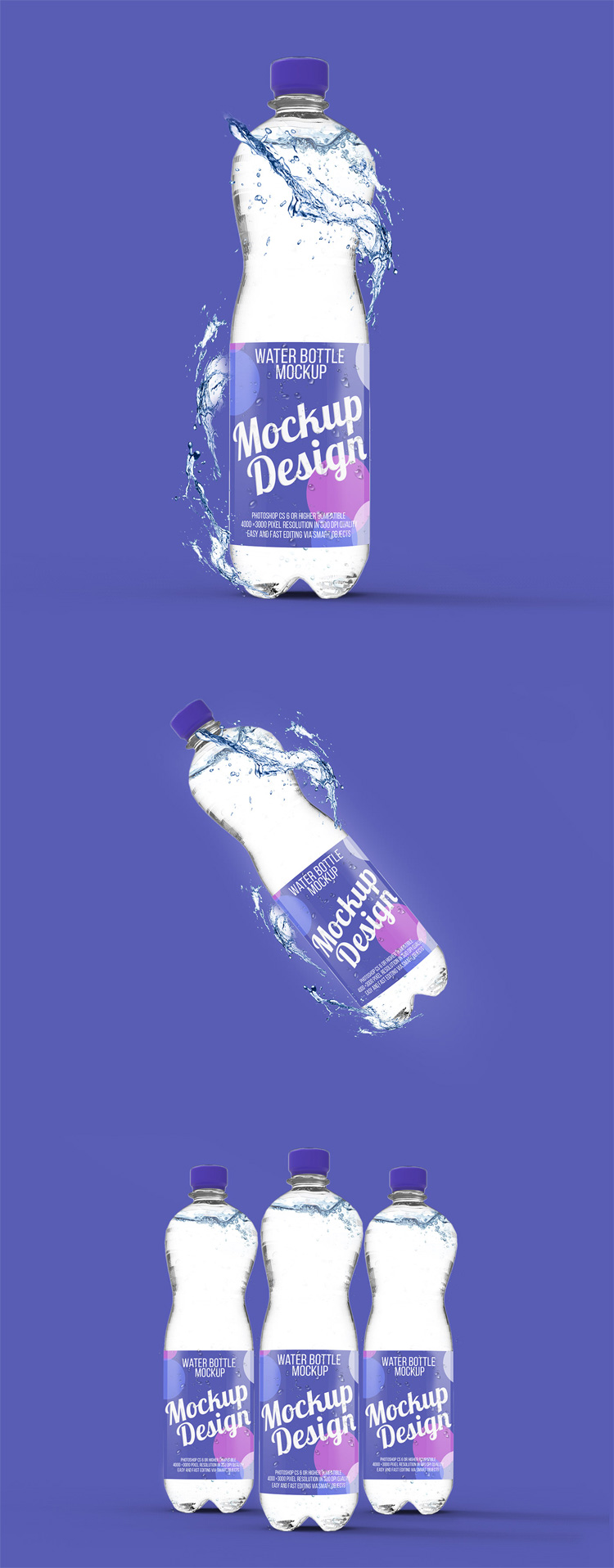 Free Water Bottle Mockup