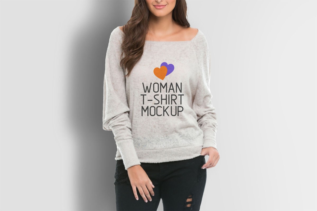 Download Free Woman T-Shirt Mockup PSD - Find the Perfect Creative ...