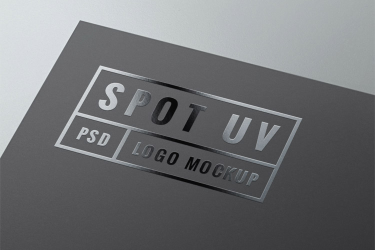 Spot UV Logo MockUp PSD by Graphic Burger
