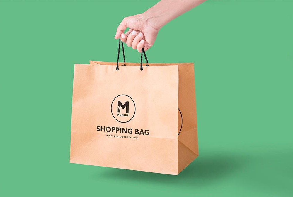 free shopping bag mockup psd