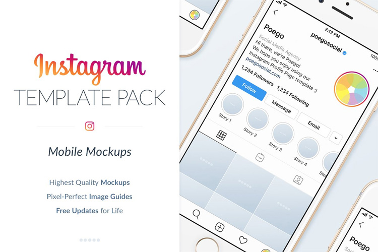 Instagram Mobile Mockups Pack