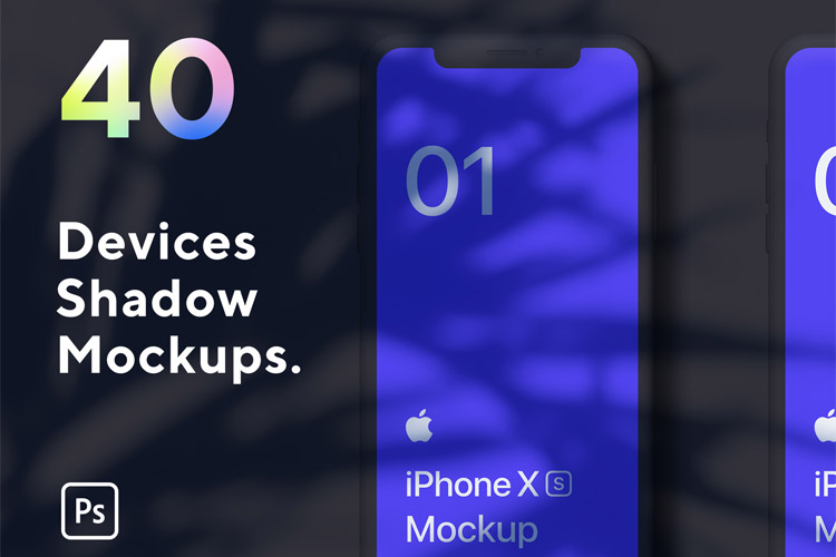 40 Devices Shadow Mockups UI8