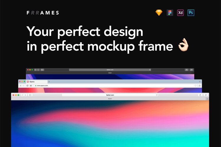 Your perfect design in perfect frame mockups