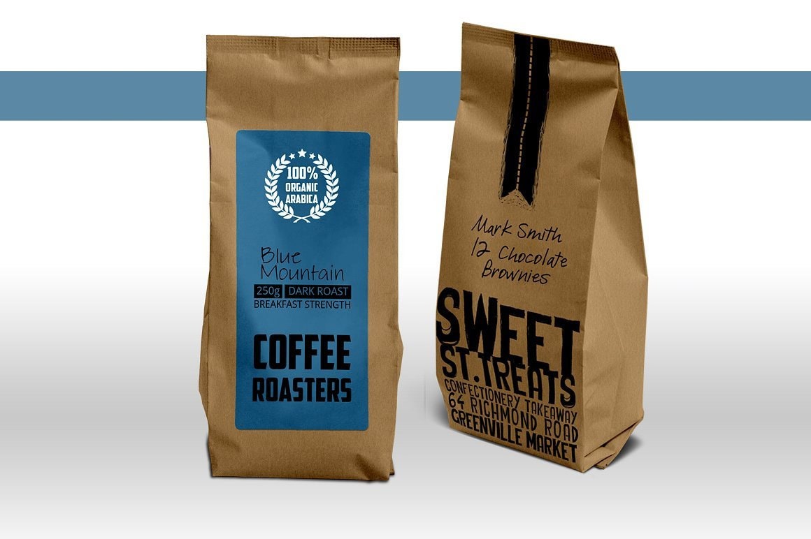 Download 21+ Realistic Coffee Bag Mockups PSD Templates - Mockups ...