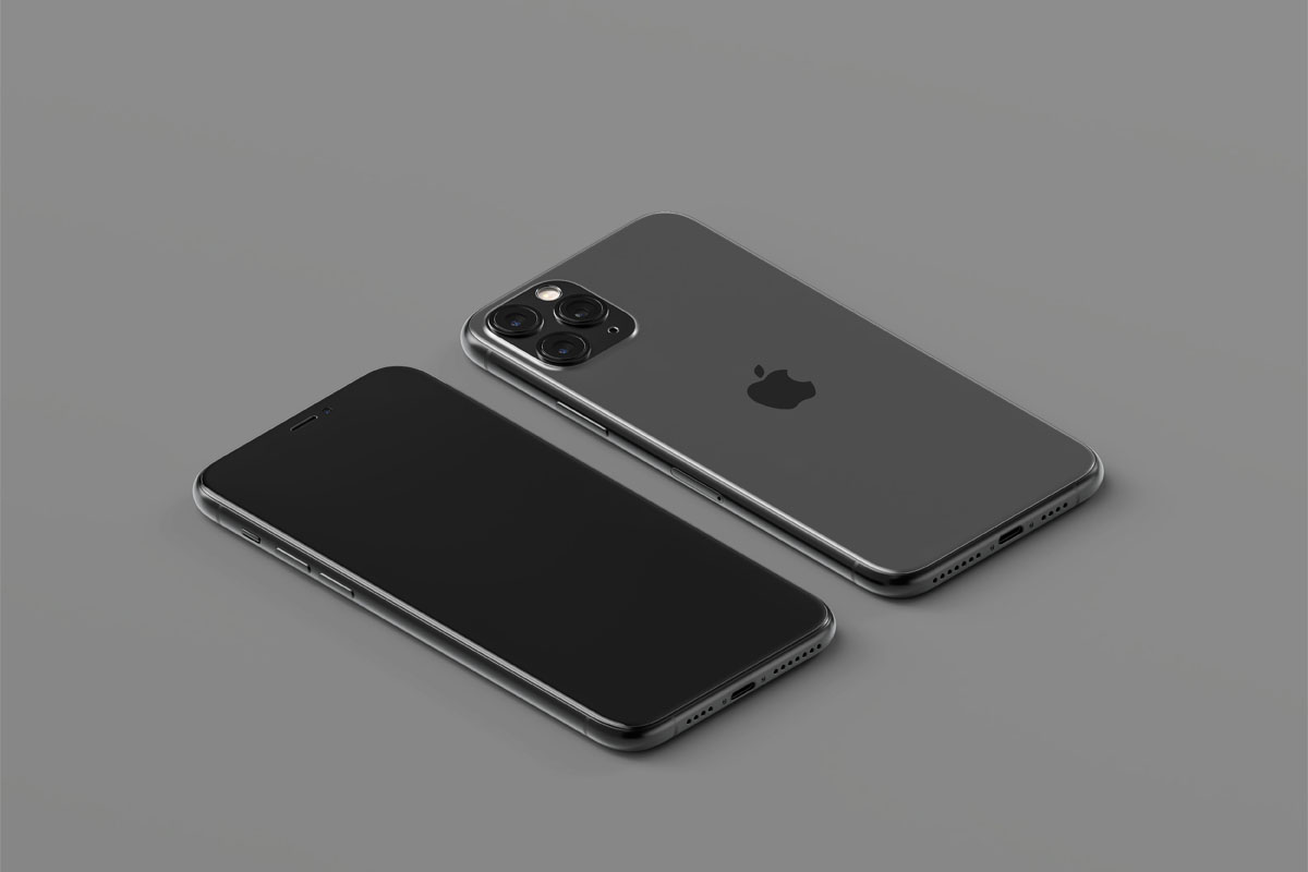 Download Free Isometric iPhone 11 Pro Max Mockup - Find the Perfect ...