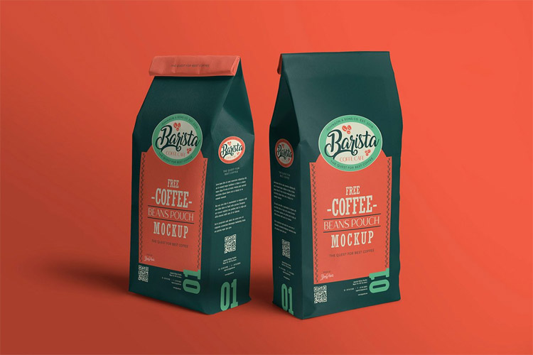 Download 21+ Realistic Coffee Bag Mockups PSD Templates - Mockups Freebies