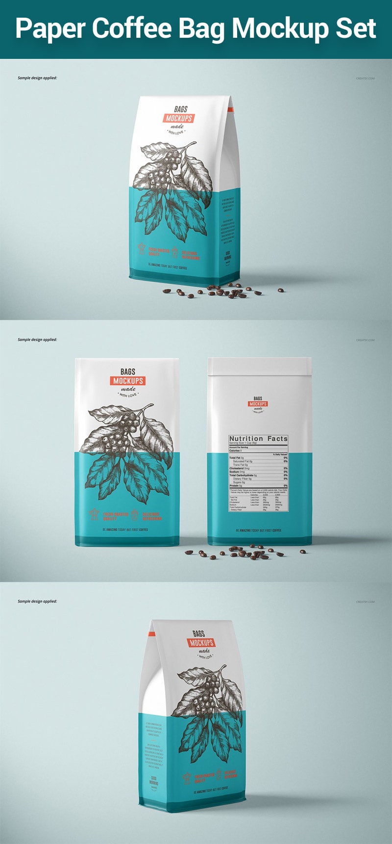 Download 21 Realistic Coffee Bag Mockups Psd Templates Mockups Freebies