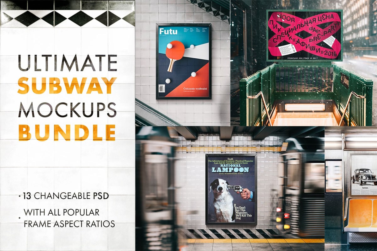 Download Ultimate Subway NYC Mockup Bundle - Find the Perfect ...