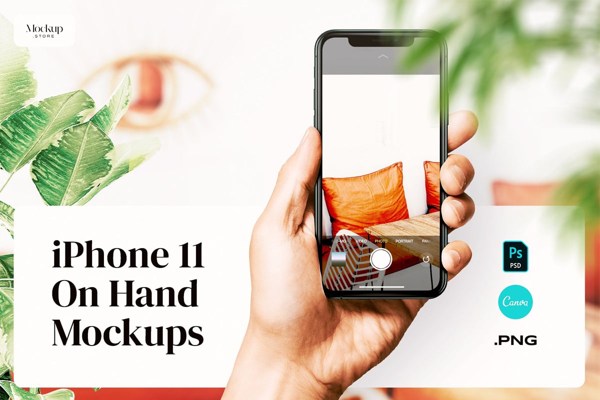 iphone 11 on hand mockups