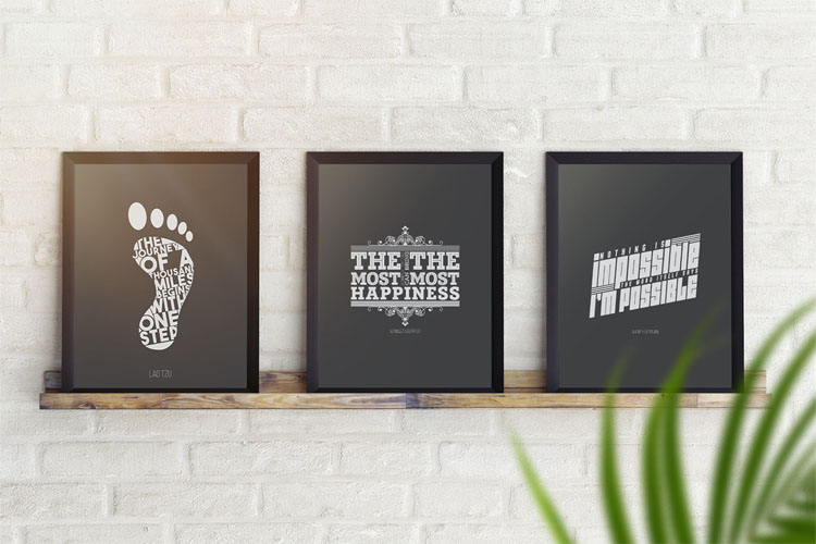 3 Photo Frames Mockup - Free PSD - Mockups Freebies