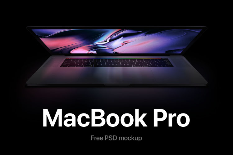 Download Free Half Opened MacBook Pro PSD Mockup - Mockups Freebies