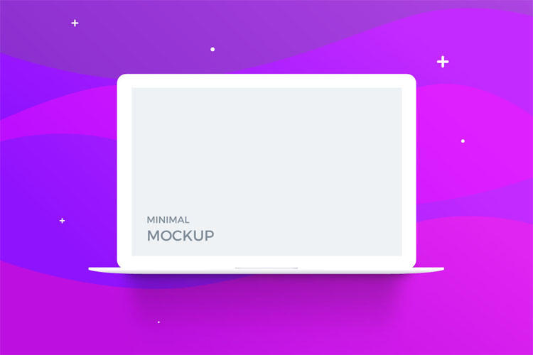 Free Macbook Minimal Mockup