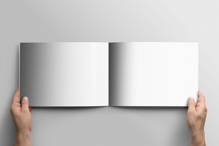 Download Open Landscape Book Mockup Free Psd Mockups Freebies