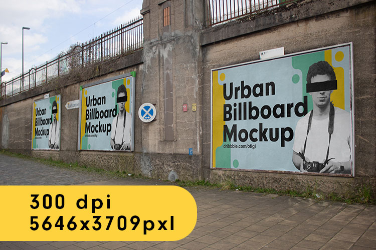 Free Urban Billboard Mockup