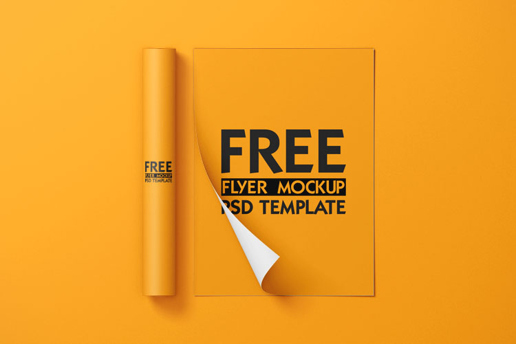 Free Flyer Mockup PSD Template
