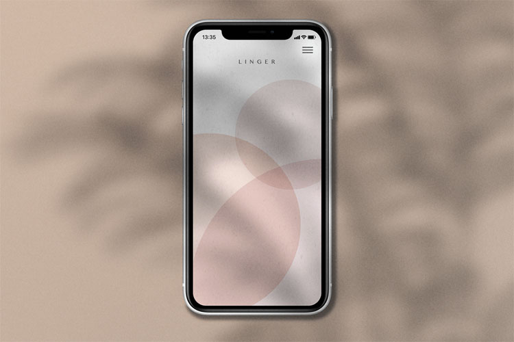 Free iPhone XR with Shadows PSD Mockup