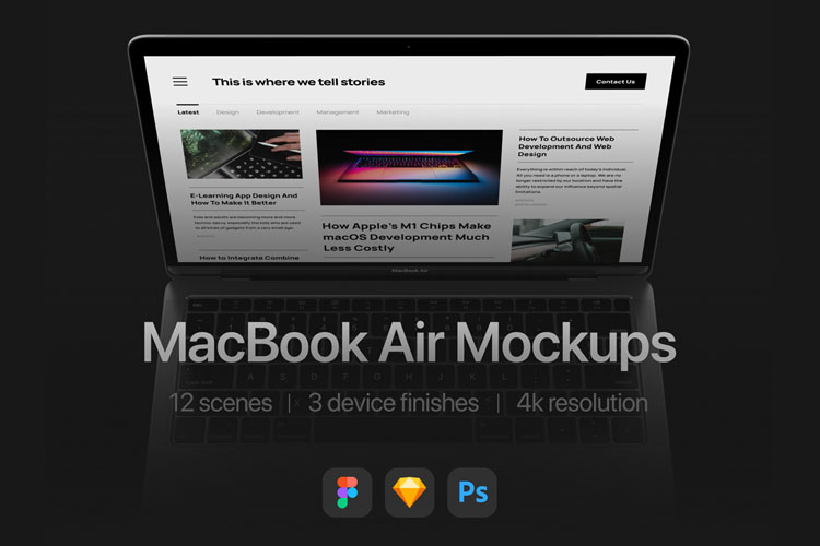 12 Most Popular MacBook Air Mockups