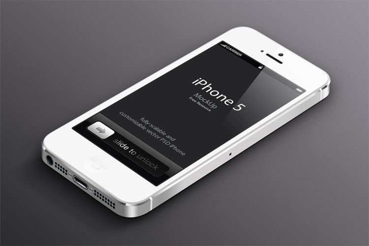 iPhone 5 PSD Mockup