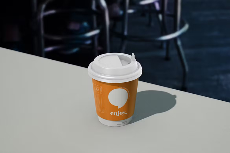 Free Coffee Paper Cup Mockup